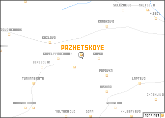 map of Pazhetskoye