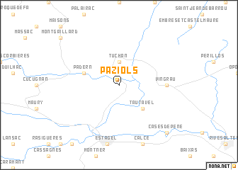 map of Paziols