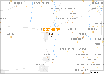 map of Pázmány