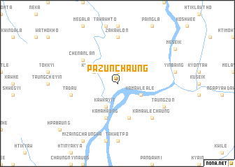 map of Pazunchaung