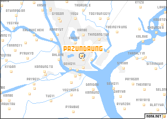 map of Pazundaung