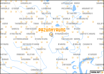 map of Pazunmyaung