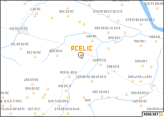 map of Pčelić