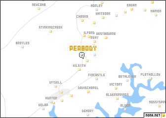 map of Peabody
