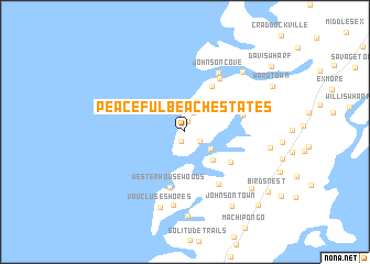 map of Peaceful Beach Estates