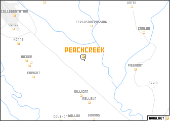 map of Peach Creek