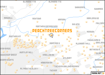 map of Peachtree Corners