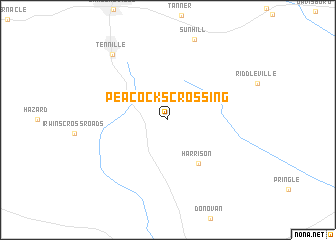 map of Peacocks Crossing