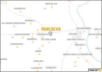 map of Peacocks