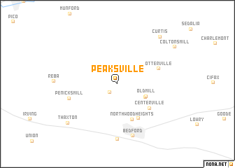 map of Peaksville