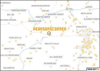 map of Pearsons Corner