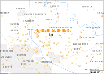 map of Pearsons Corner