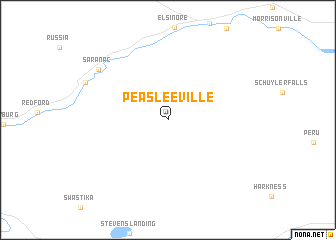 map of Peasleeville