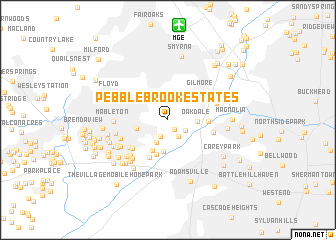 map of Pebblebrook Estates