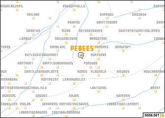 map of Pébées