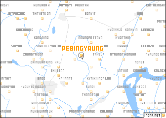 map of Pebingyaung