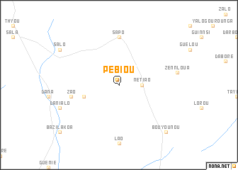 map of Pébiou