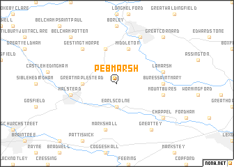 map of Pebmarsh