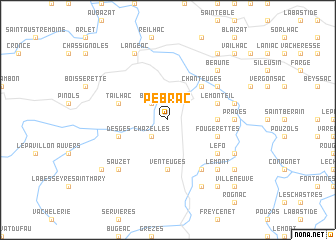 map of Pébrac