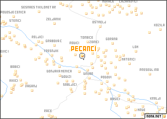 map of Pećanci