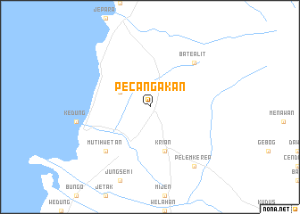 map of Pecangakan