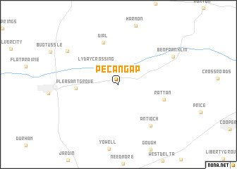 map of Pecan Gap