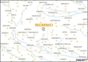 map of Pečarovci