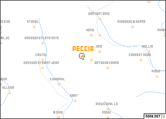 map of Peccia