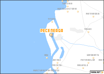 map of Peceneaga
