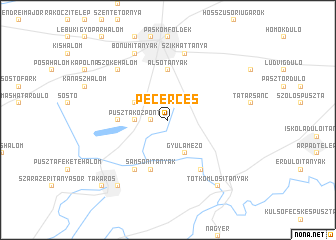 map of Pecercés