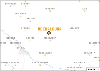map of Pechalovka