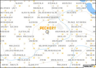 map of Pęchery