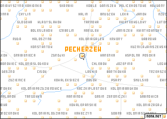 map of Pęcherzew