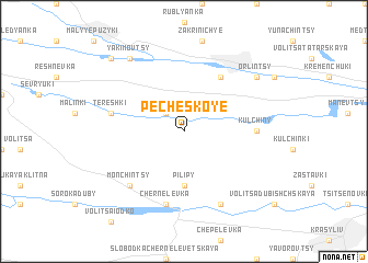 map of Pecheskoye