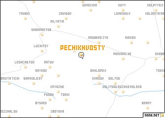 map of Pechikhvosty