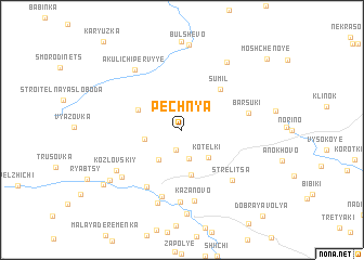 map of Pechnya