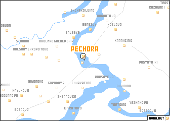 map of Pechora