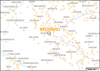 map of Pecikovići