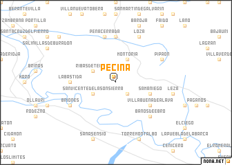 map of Peciña