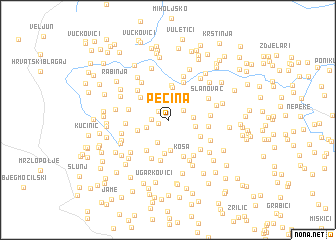 map of Pećina