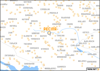 map of Pećina