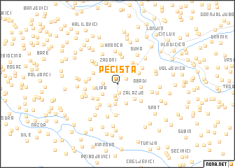 map of Pećišta