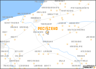 map of Pęciszewo