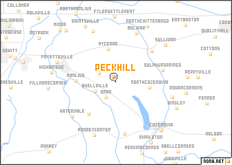 map of Peck Hill