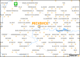map of Pěčkovice