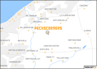 map of Pecks Corners