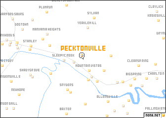 map of Pecktonville