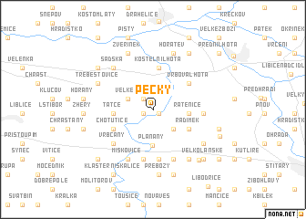 map of Pečky