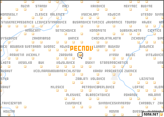 map of Pěčnov