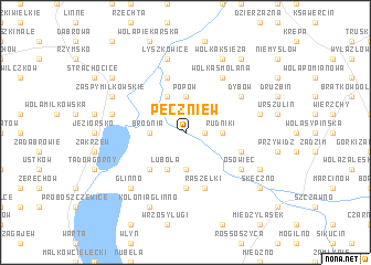 map of Pęczniew